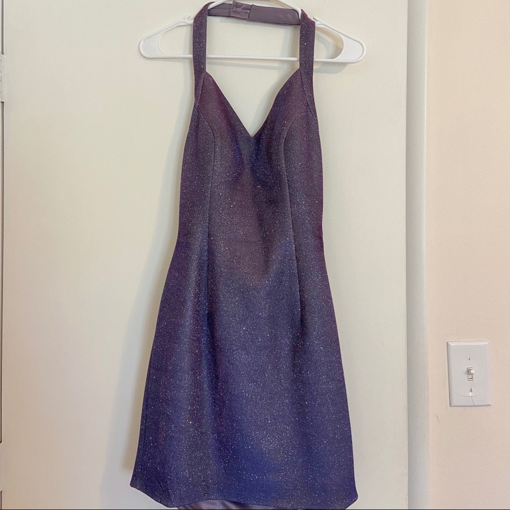 Sherri Hill Purple Sparkle Dress